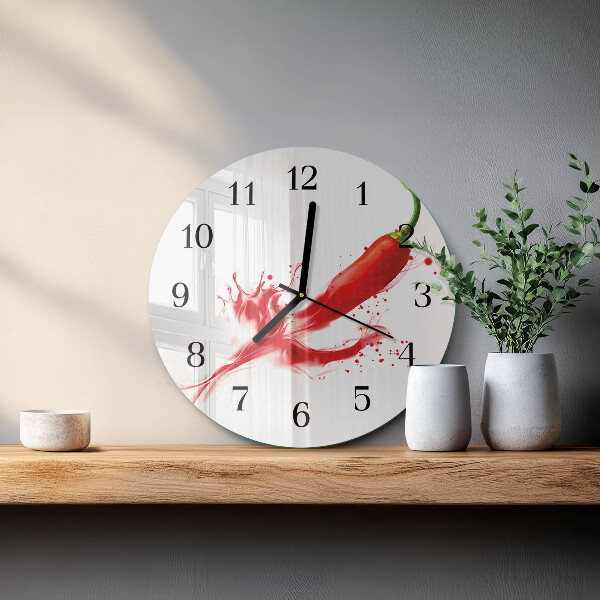 Orologio rotondo peperoncino