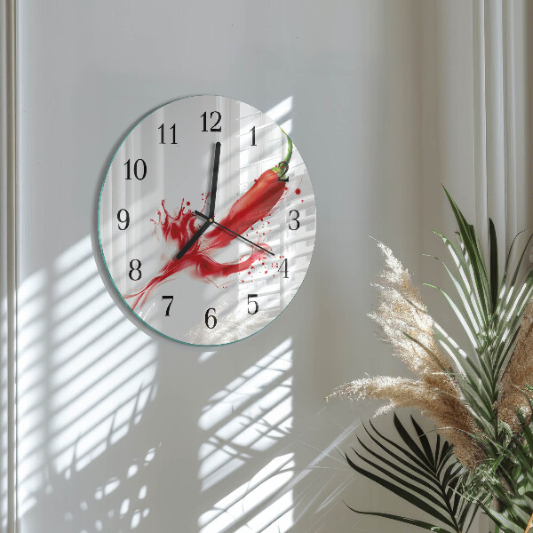 Orologio rotondo peperoncino