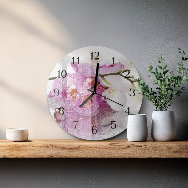 Orologio rotondo Orchidea