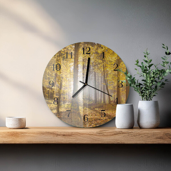 Orologio rotondo Autunno nella foresta