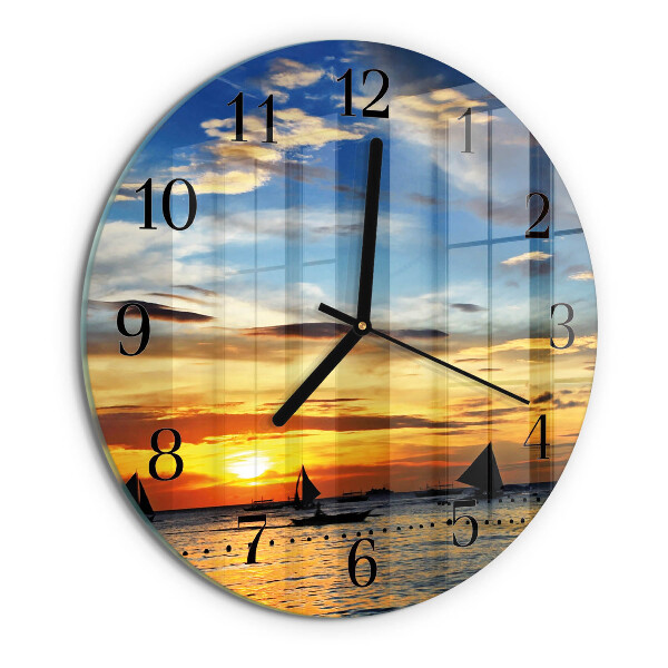 Orologio rotondo Tramonto