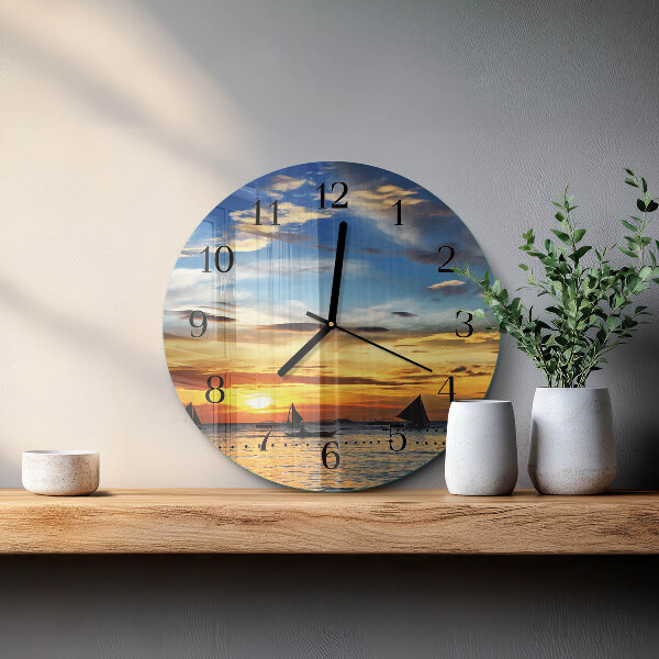 Orologio rotondo Tramonto
