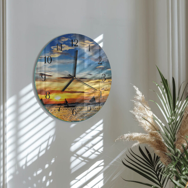 Orologio rotondo Tramonto