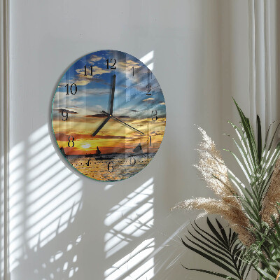 Orologio rotondo Tramonto
