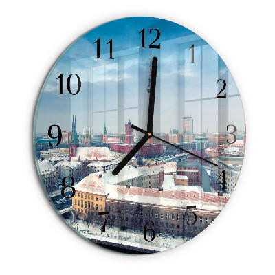 Orologio rotondo Città invernale
