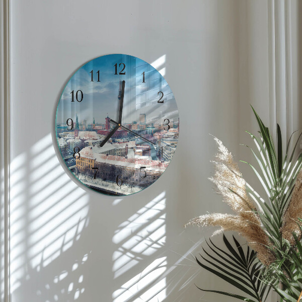 Orologio rotondo Città invernale