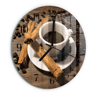 Orologio rotondo Caffè alla cannella