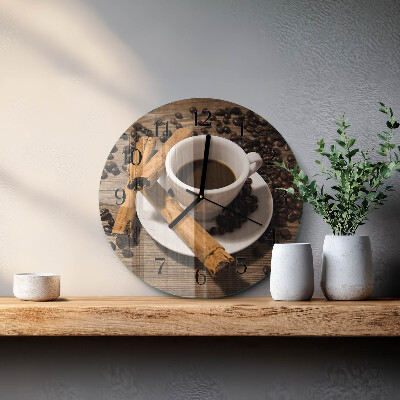 Orologio rotondo Caffè alla cannella