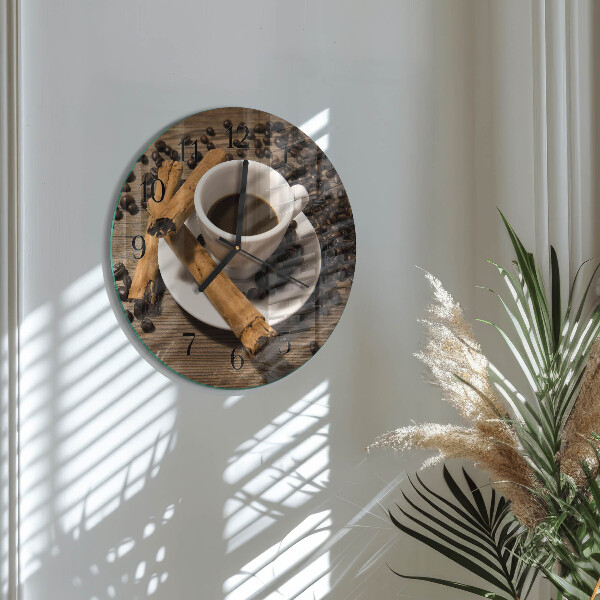 Orologio rotondo Caffè alla cannella
