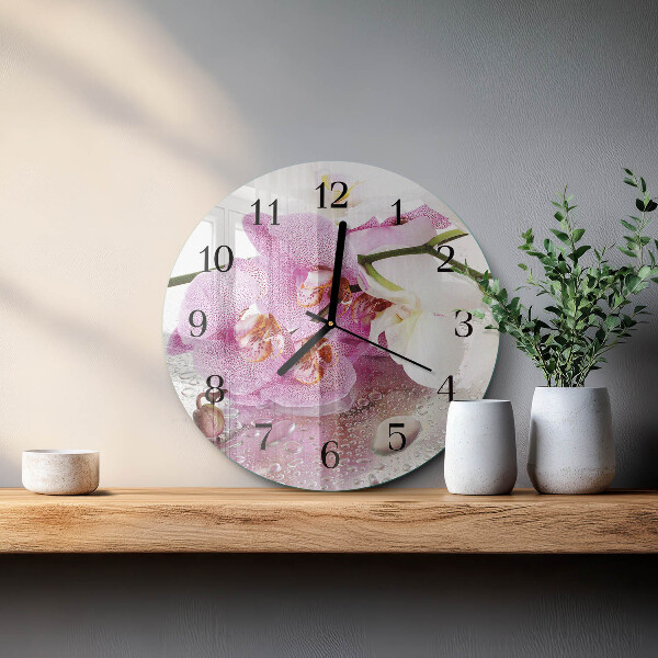 Orologio rotondo Orchidea