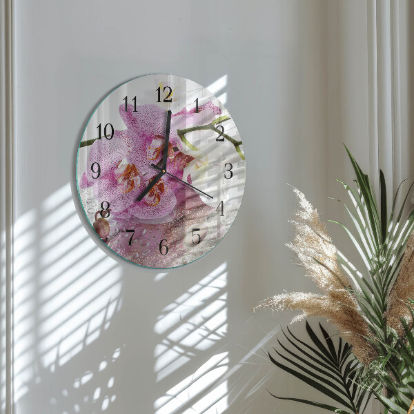 Orologio rotondo Orchidea