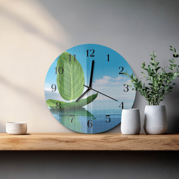 Orologio rotondo Foglie