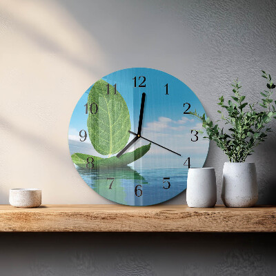Orologio rotondo Foglie