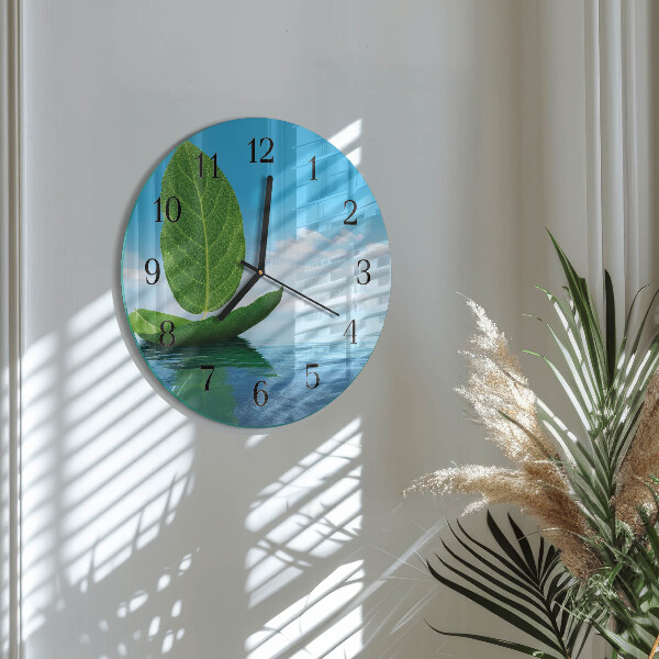Orologio rotondo Foglie