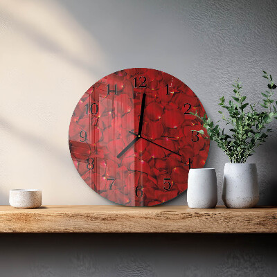 Orologio rotondo Petali di rosa