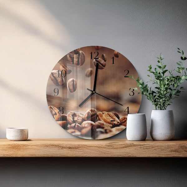 Orologio rotondo chicchi di caffè
