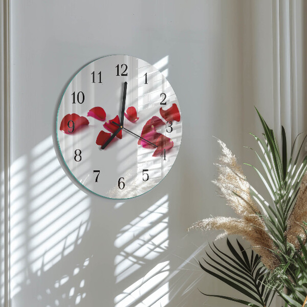 Orologio rotondo Petali di rosa