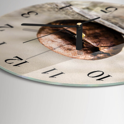 Orologio rotondo Chicco di caffè