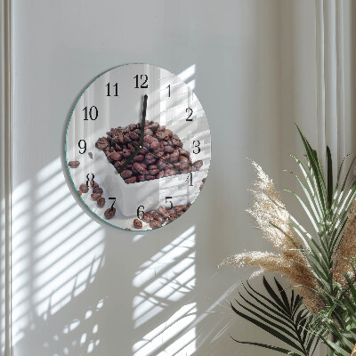 Orologio rotondo chicchi di caffè