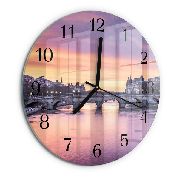 Orologio rotondo Città fluviale