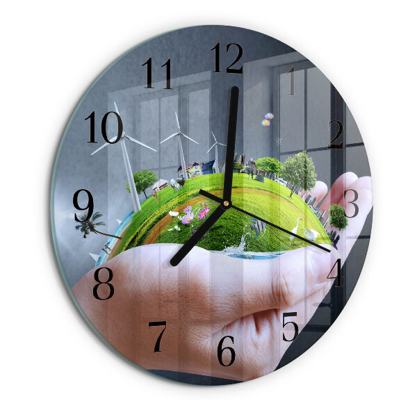 Orologio rotondo Terra di Mano