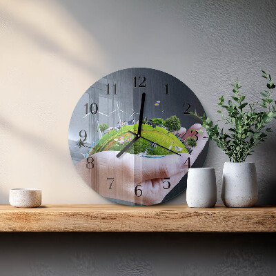 Orologio rotondo Terra di Mano