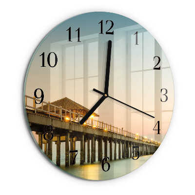 Orologio rotondo Passerella in legno