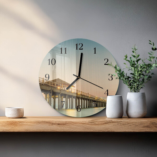 Orologio rotondo Passerella in legno