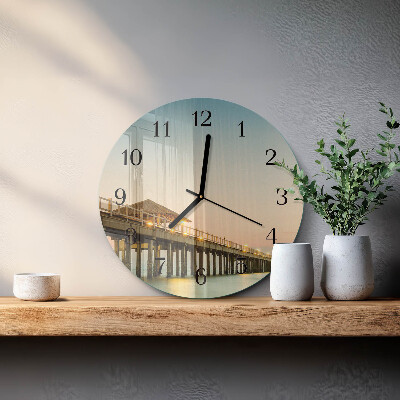 Orologio rotondo Passerella in legno