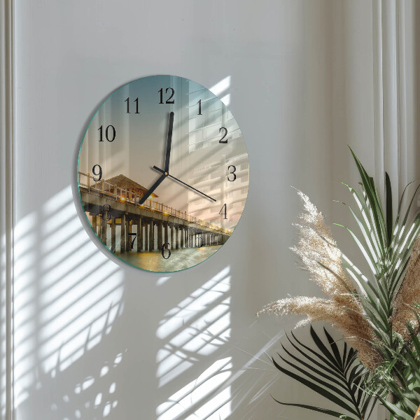 Orologio rotondo Passerella in legno