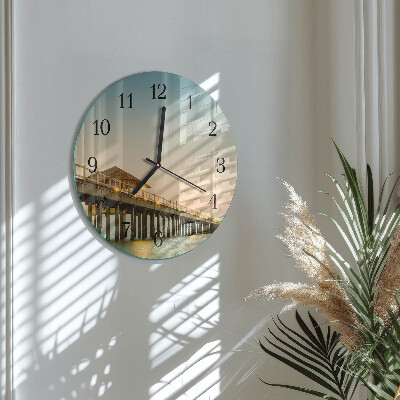 Orologio rotondo Passerella in legno