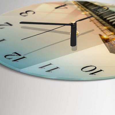 Orologio rotondo Passerella in legno
