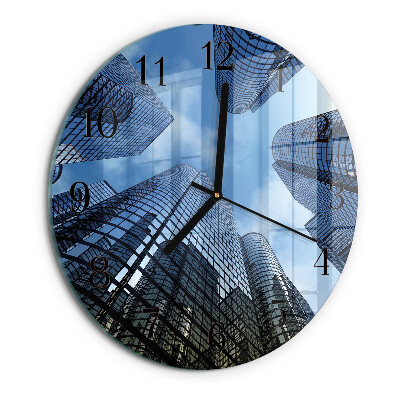 Orologio rotondo Edifici in vetro