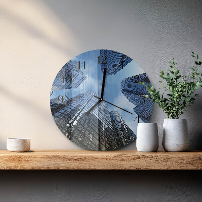 Orologio rotondo Edifici in vetro