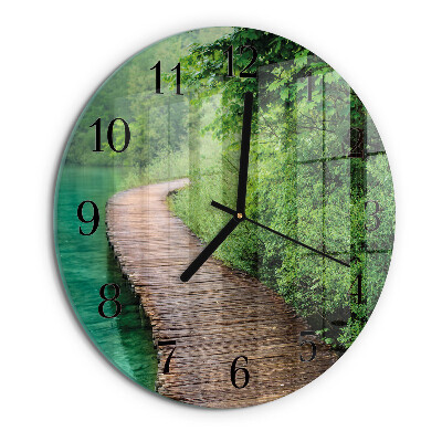 Orologio rotondo Passerella in legno