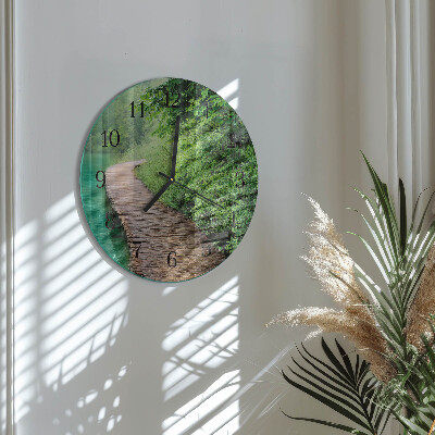 Orologio rotondo Passerella in legno