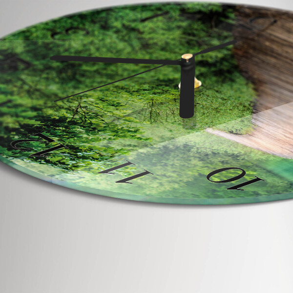 Orologio rotondo Passerella in legno