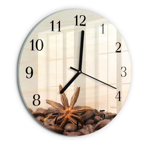 Orologio rotondo chicchi di caffè