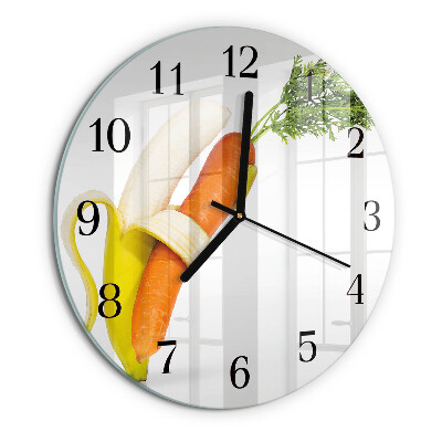 Orologio rotondo Carote e banane