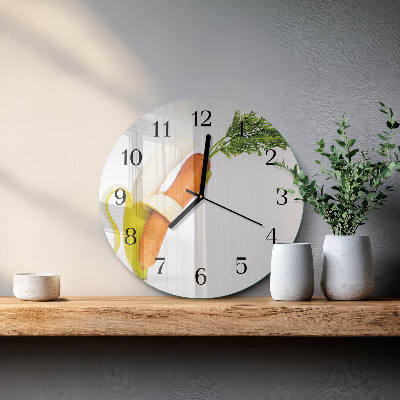 Orologio rotondo Carote e banane