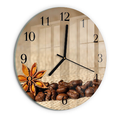 Orologio rotondo chicchi di caffè