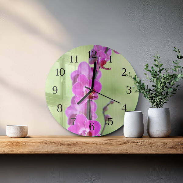 Orologio rotondo Orchidea
