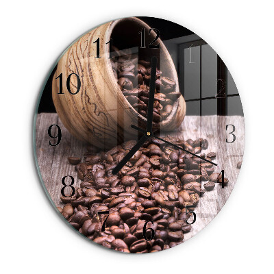 Orologio rotondo chicchi di caffè