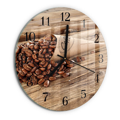Orologio rotondo chicchi di caffè