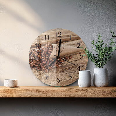Orologio rotondo chicchi di caffè