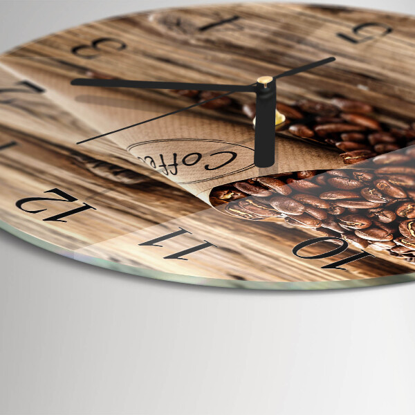 Orologio rotondo chicchi di caffè