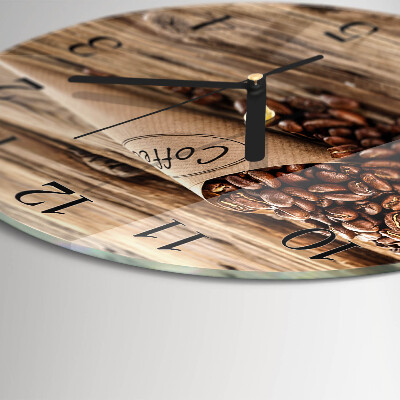 Orologio rotondo chicchi di caffè