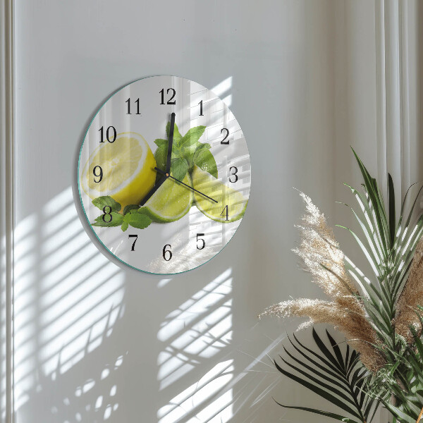 Orologio rotondo Menta al limone
