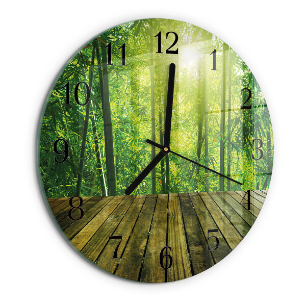 Orologio rotondo Bambù