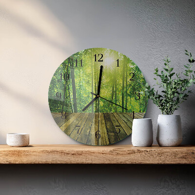 Orologio rotondo Bambù